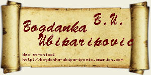Bogdanka Ubiparipović vizit kartica